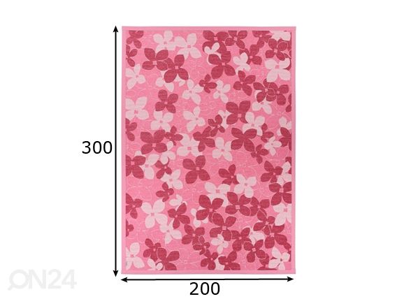 Narma newWeave® šenillvaip Nurme pink 200x300 cm mõõdud