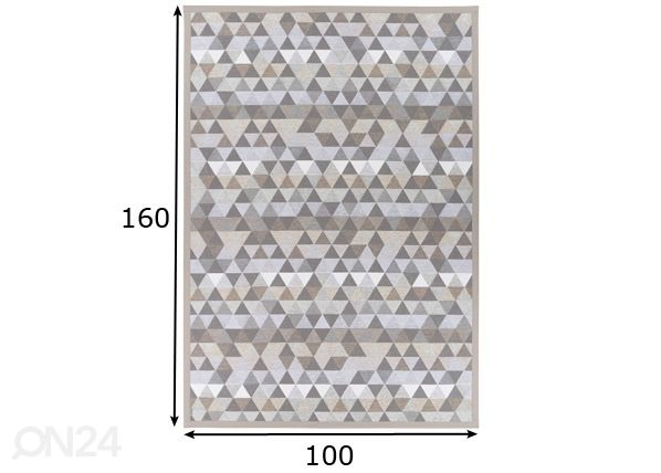 Narma smartWeave® vaip Luke beige 100x160 cm mõõdud