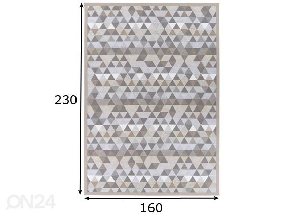 Narma smartWeave® vaip Luke beige 160x230 cm mõõdud