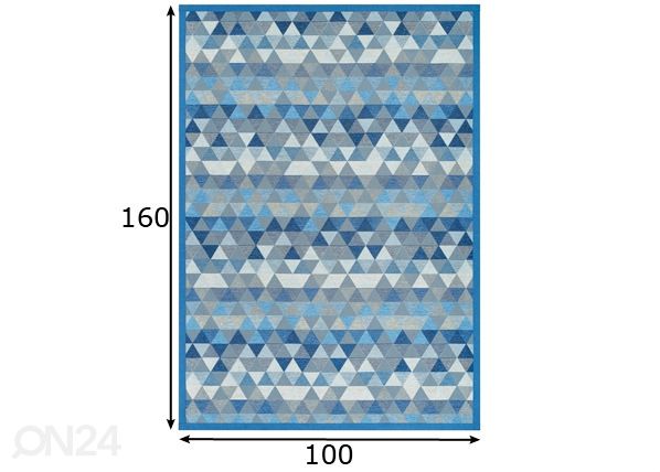 Narma smartWeave® vaip Luke blue 100x160 cm mõõdud
