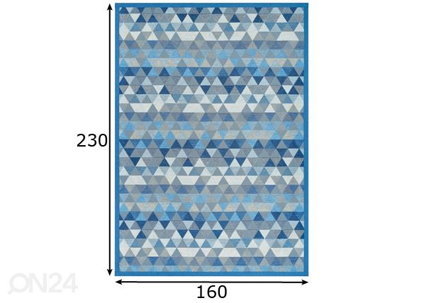 Narma smartWeave® vaip Luke blue 160x230 cm mõõdud