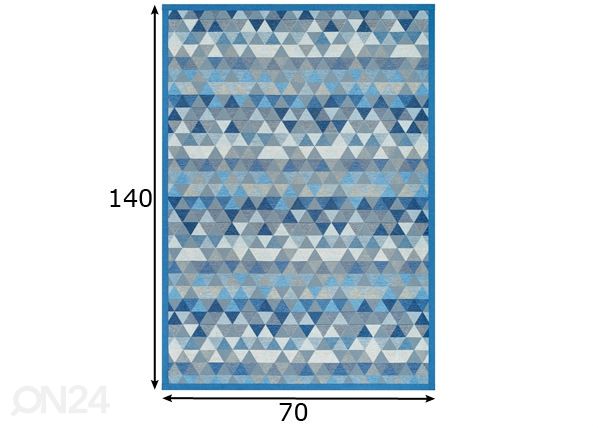 Narma smartWeave® vaip Luke blue 70x140 cm mõõdud