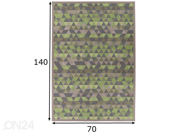 Narma smartWeave® vaip Luke green 70x140 cm mõõdud