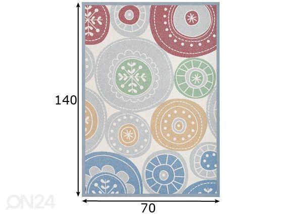 Narma smartWeave® vaip Maru multi 70x140 cm mõõdud