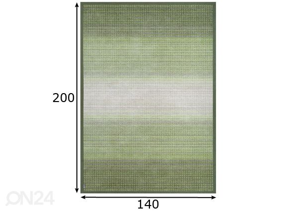 Narma smartWeave® vaip Moka olive 140x200 cm mõõdud