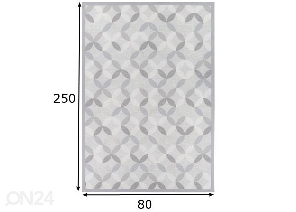Narma smartWeave® vaip Muusika silver 80x250 cm mõõdud