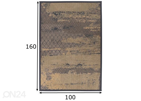 Narma smartWeave® vaip Nehatu gold 100x160 cm mõõdud