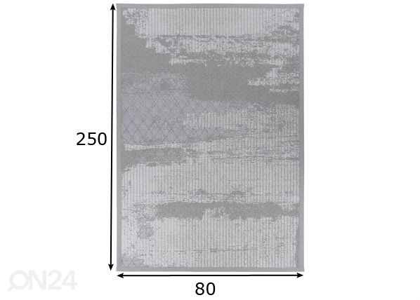 Narma smartWeave® vaip Nehatu silver 80x250 cm mõõdud