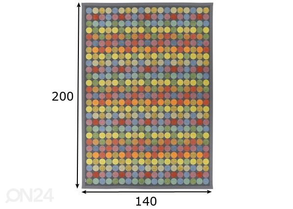 Narma smartWeave® vaip Pallika bright 140x200 cm mõõdud