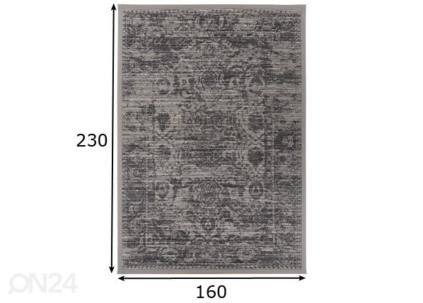 Narma smartWeave® vaip Palmse linen 160x230 cm mõõdud