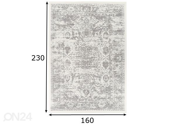 Narma smartWeave® vaip Palmse white 160x230 cm mõõdud