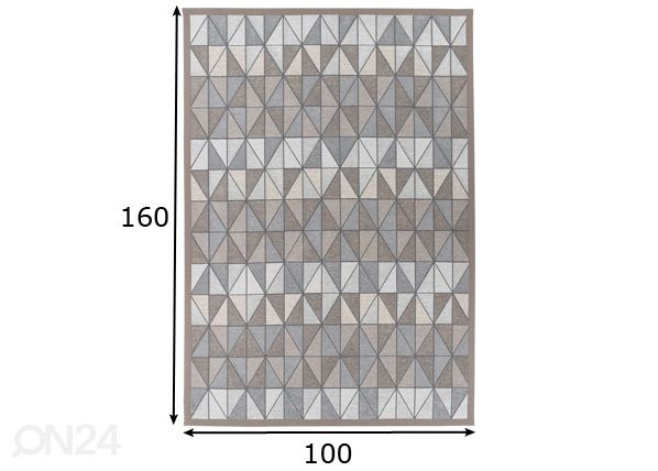 Narma smartWeave® vaip Treski linen 100x160 cm mõõdud