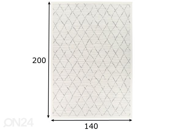 Narma smartWeave® vaip Vao white 140x200 cm mõõdud