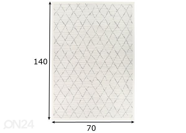 Narma smartWeave® vaip Vao white 70x140 cm mõõdud