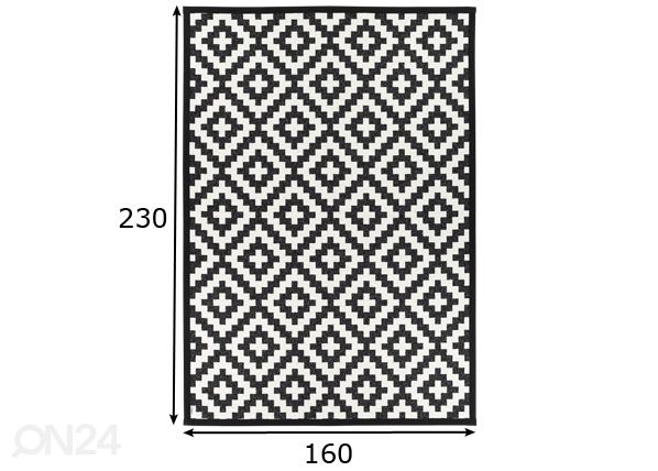 Narma smartWeave® vaip Viki black 160x230 cm mõõdud