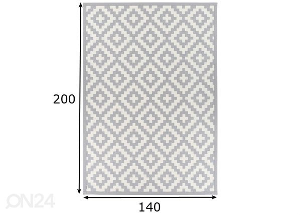 Narma smartWeave® vaip Viki silver 140x200 cm mõõdud