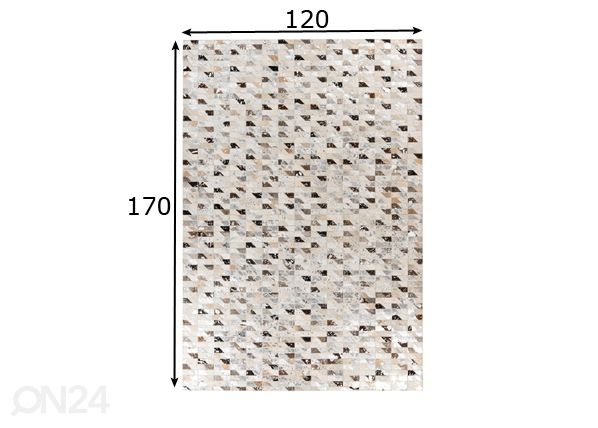 Naturaalsest nahast vaip 120x170 cm mõõdud