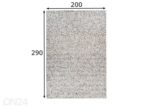 Naturaalsest nahast vaip 200x290 cm mõõdud