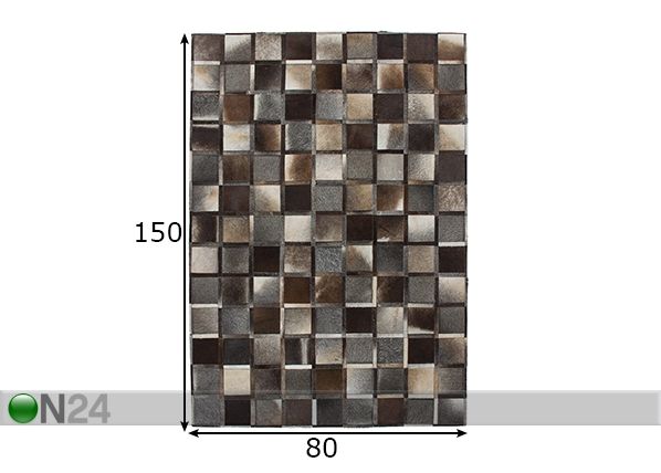 Naturaalsest nahast vaip 80x150 cm mõõdud