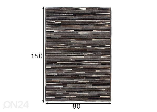 Naturaalsest nahast vaip 80x150 cm mõõdud