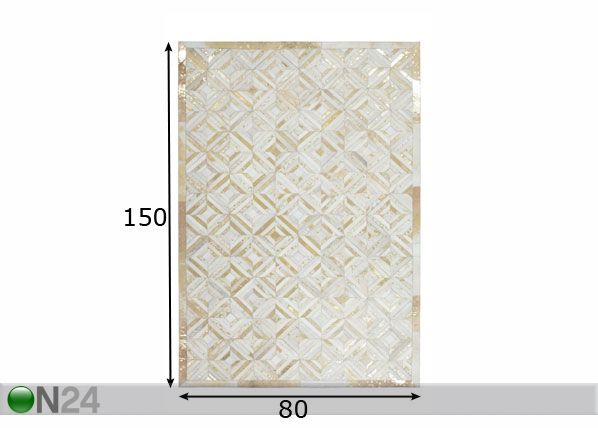 Naturaalsest nahast vaip 80x150 cm mõõdud