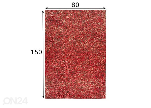 Naturaalsest nahast vaip 80x150 cm mõõdud