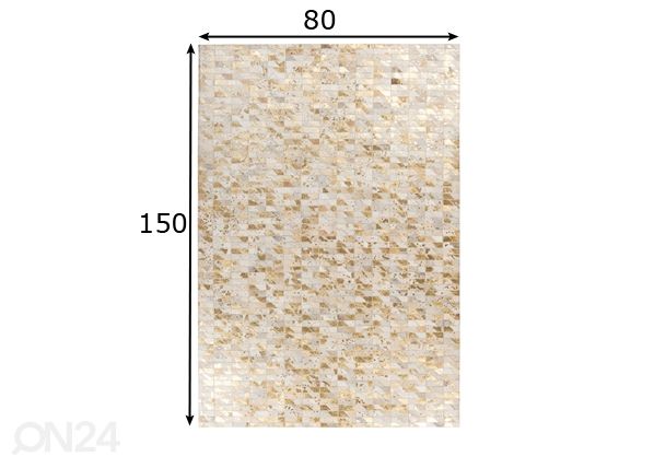 Naturaalsest nahast vaip 80x150 cm mõõdud