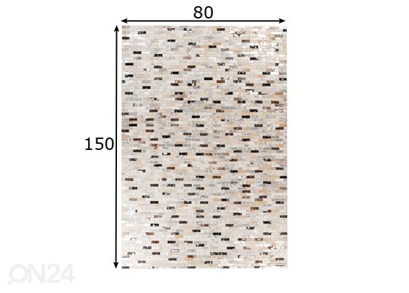 Naturaalsest nahast vaip 80x150 cm mõõdud