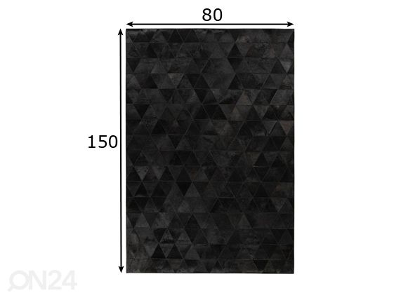 Naturaalsest nahast vaip 80x150 cm mõõdud