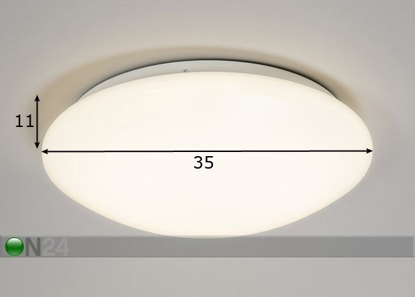 Niiskuskindel LED plafoonvalgusti liikumisanduriga mõõdud