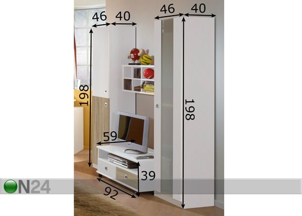 Noortetoakomplekt Sunny mõõdud