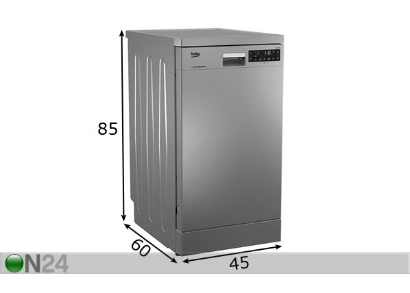 Nõudepesumasin Beko DFS29030X mõõdud