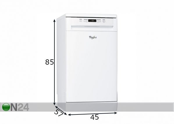 Nõudpesumasin Whirlpool ADP 301 WH mõõdud