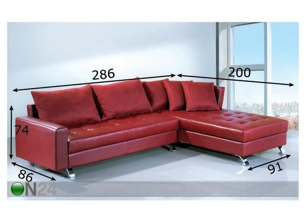 Nurgadiivan mõõdud