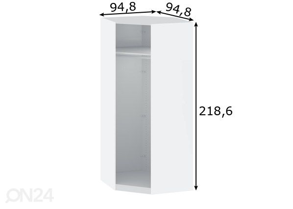 Nurgakapi karkass Save h220 cm mõõdud
