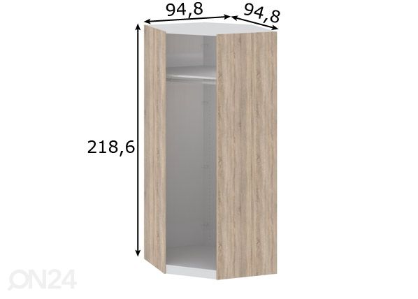 Nurgakapi karkass Save h220 cm mõõdud