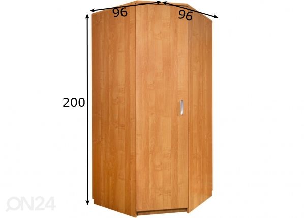 Nurgariidekapp 96x96 cm mõõdud