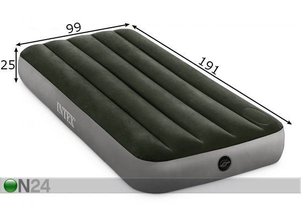 Õhkmadrats Intex Dura-Beam Downy Airbed pumbaga mõõdud