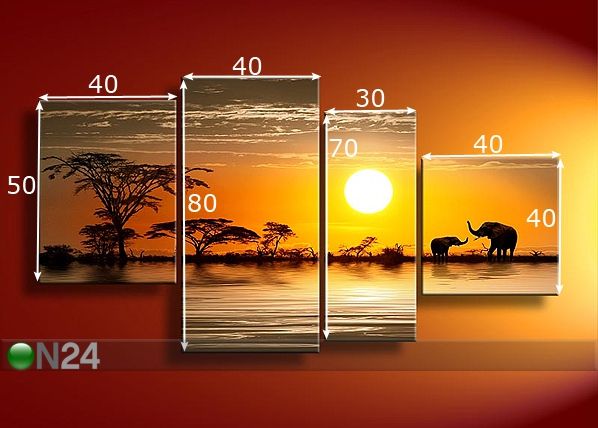 Õlimaal lõuendil Africa 80x160 cm mõõdud