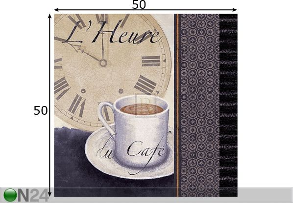 Õlimaal lõuendil Coffee 50x50 cm mõõdud