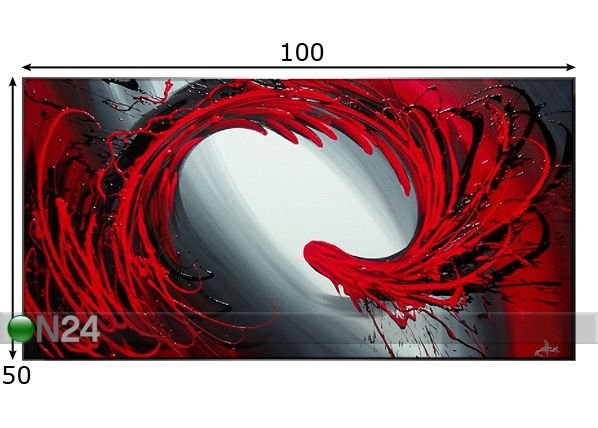 Õlimaal lõuendil Dragon 50x100 cm mõõdud
