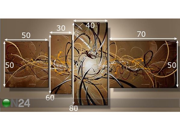 Õlimaal lõuendil Impulse 80x190 cm mõõdud