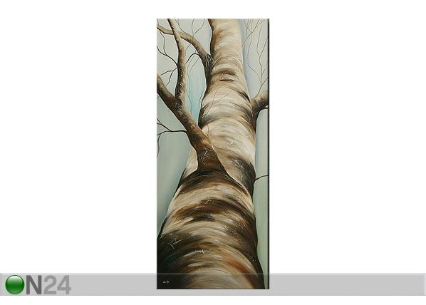 Õlimaal lõuendil Kask 100x40 cm