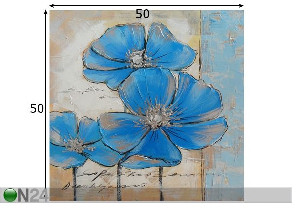 Õlimaal lõuendil Kiri 50x50 cm mõõdud