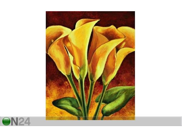 Õlimaal lõuendil Kollased lilled 80x60 cm