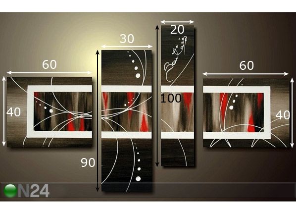 Õlimaal lõuendil Komeet 120x170 cm mõõdud