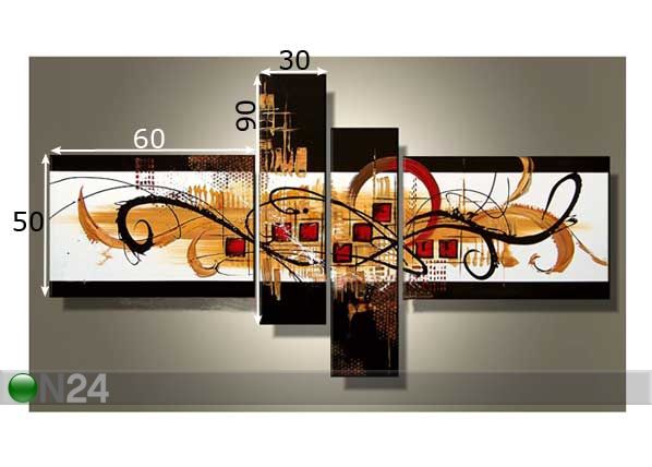 Õlimaal lõuendil Music 110 x 185 cm mõõdud