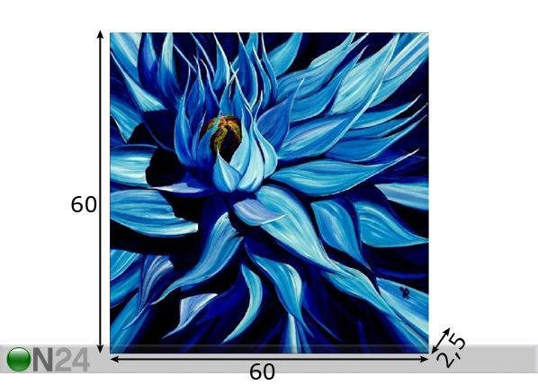 Õlimaal lõuendil Sinine maagia 60x60 cm mõõdud