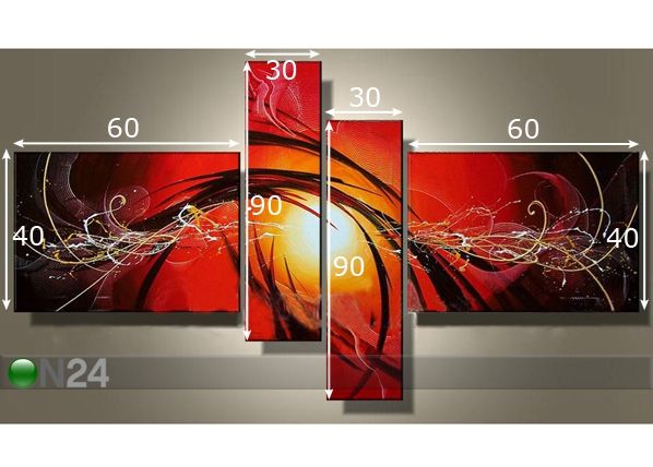 Õlimaal lõuendil Sunset 110x180 cm mõõdud