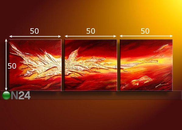 Õlimaal lõuendil Välk 50x150 cm mõõdud